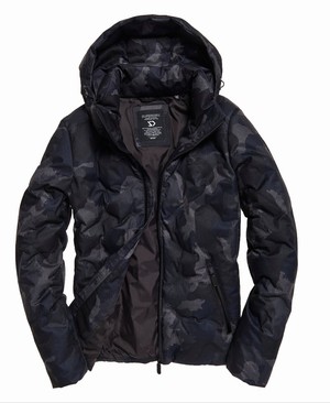 Superdry Echo Quilted Puffer Férfi Kabát Sötétkék/Camo | UGVJQ3584